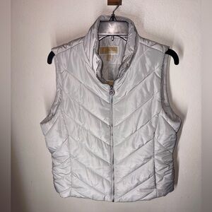 Michael Kors Women’s Metallic Gray Puffer Vest